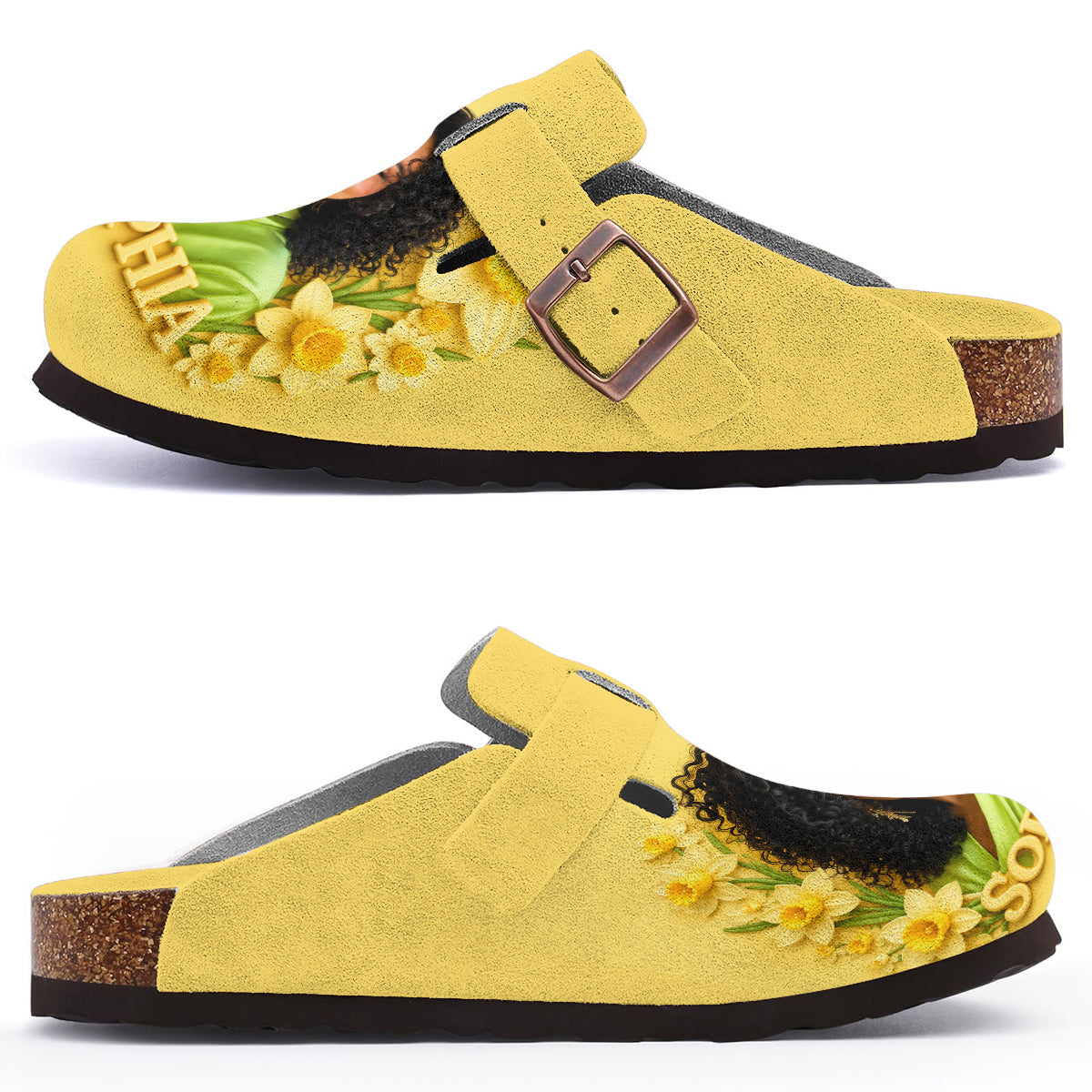 Custom Any Photo Birthmonth Flower - Personalized Self Love Clogs With Arch Support