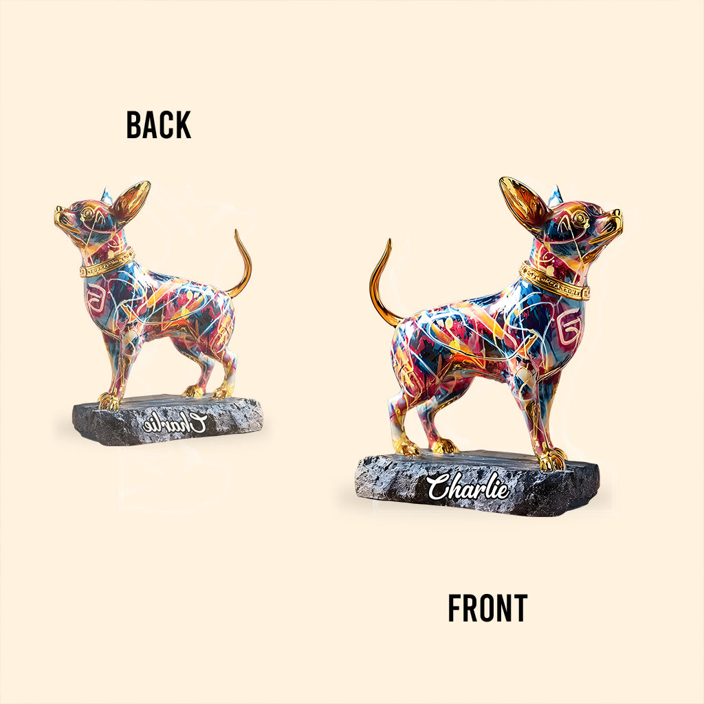 Vibrant Dog Sculpture - Personalized Dog Custom Shaped Acrylic Plaque