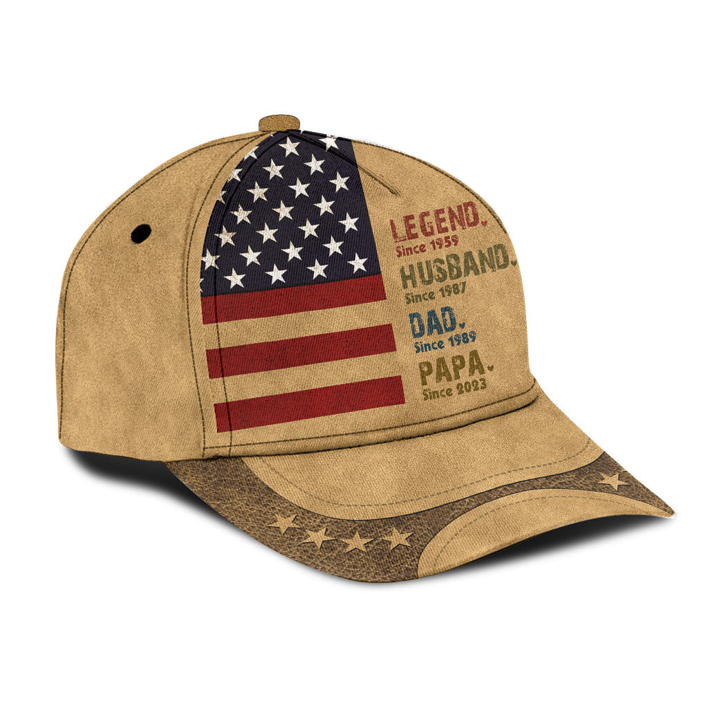 Legend Dad Father - Personalized Father Classic Cap