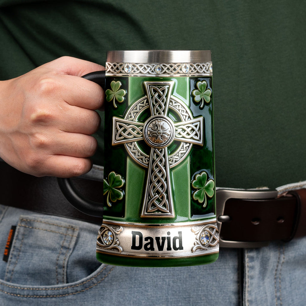 Celtic Cross - Personalized Irish Beer Stein