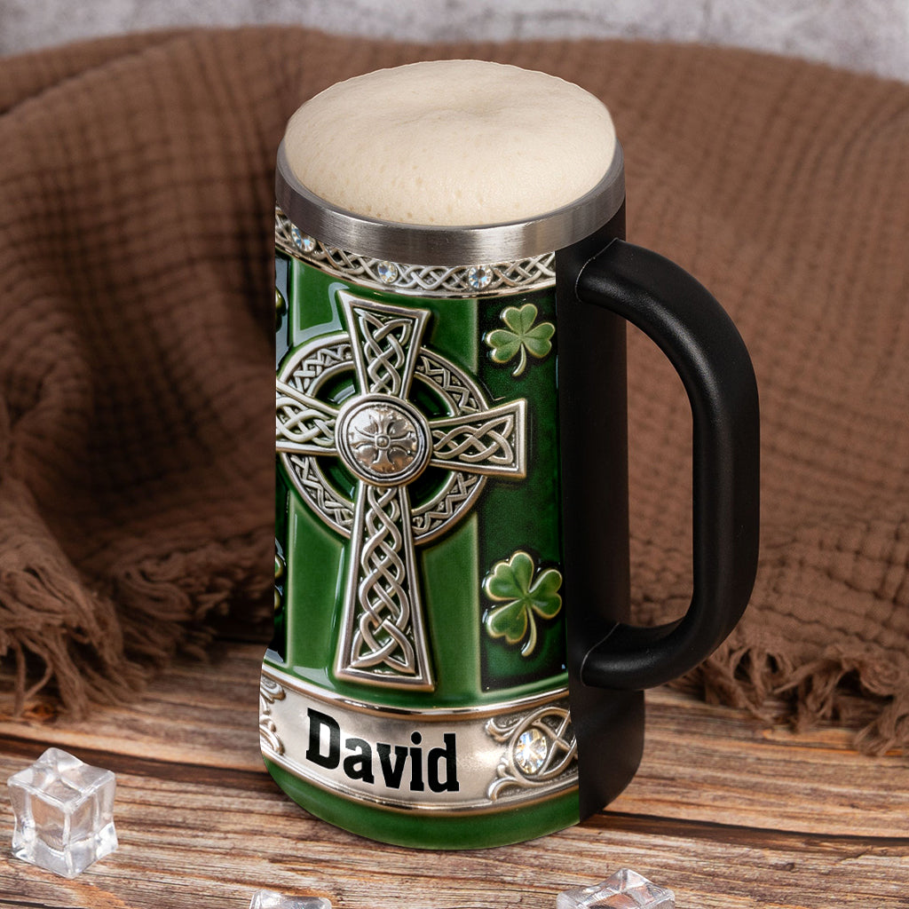Celtic Cross - Personalized Irish Beer Stein