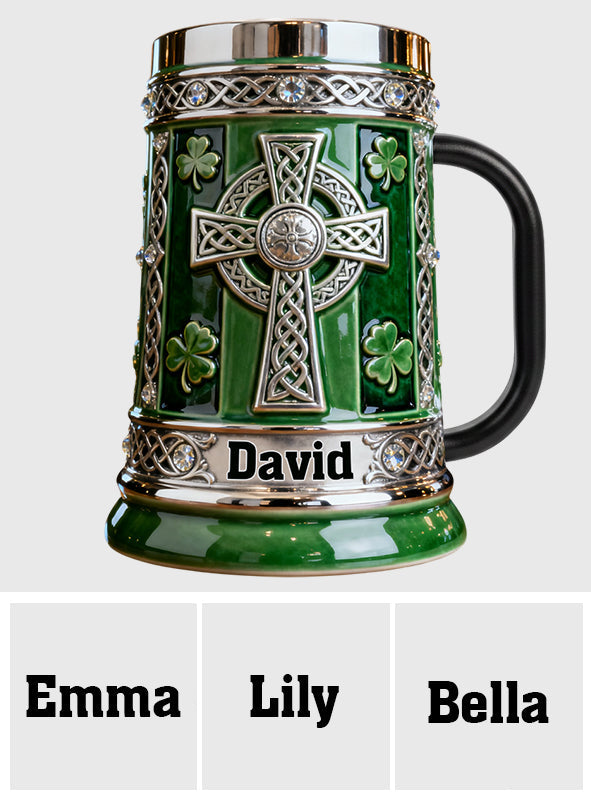 Celtic Cross - Personalized Irish Beer Stein