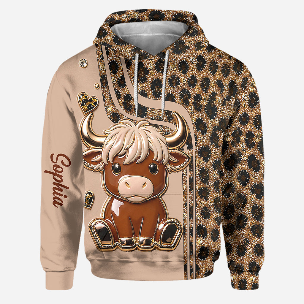 Cute Highlandcow - Personalized Highland Cow Hoodie and Leggings