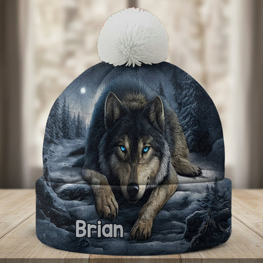 Strong Wolf - Personalized Wolf Beanie Hat