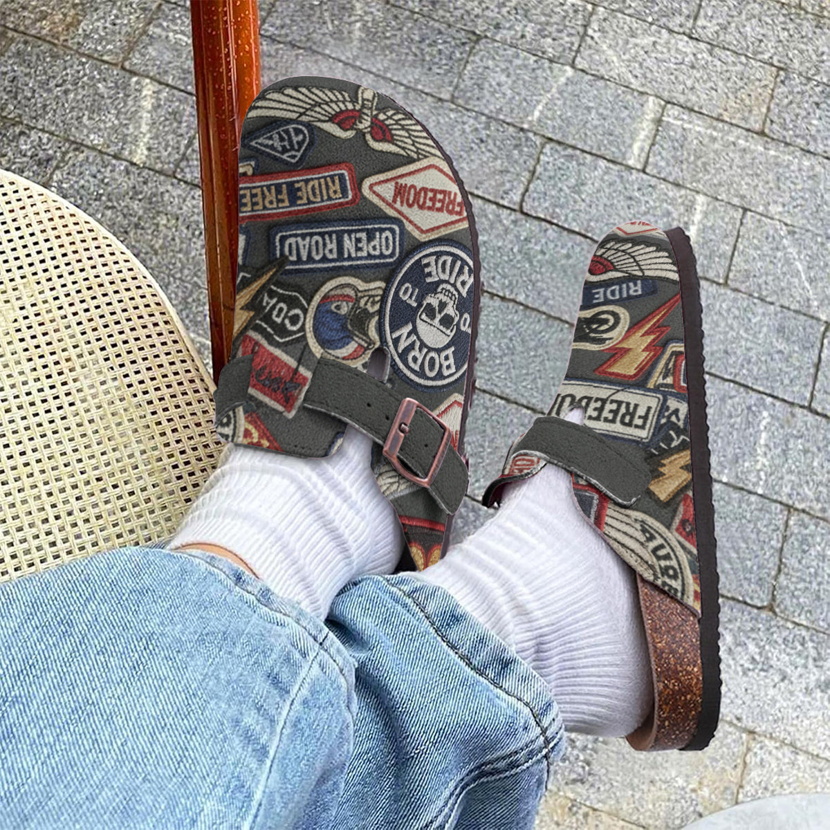 Gift For Motorbikers - Personalized Biker Clogs With Arch Support