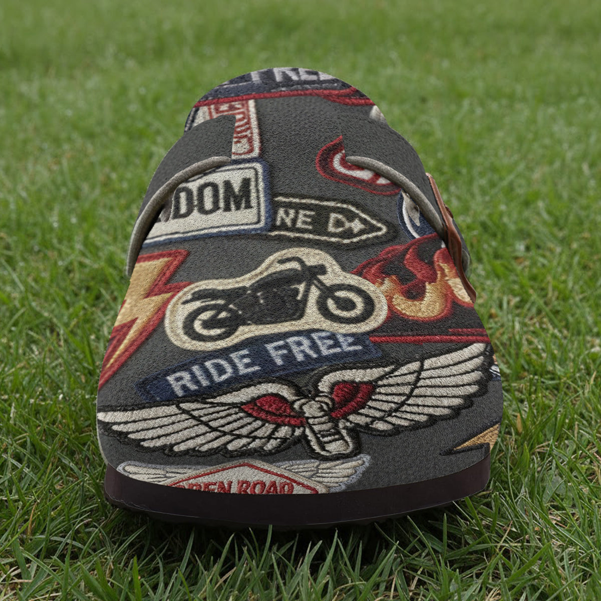 Gift For Motorbikers - Personalized Biker Clogs With Arch Support