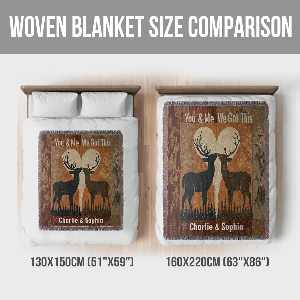 You & Me We Got This - Personalized Couple Woven Blanket