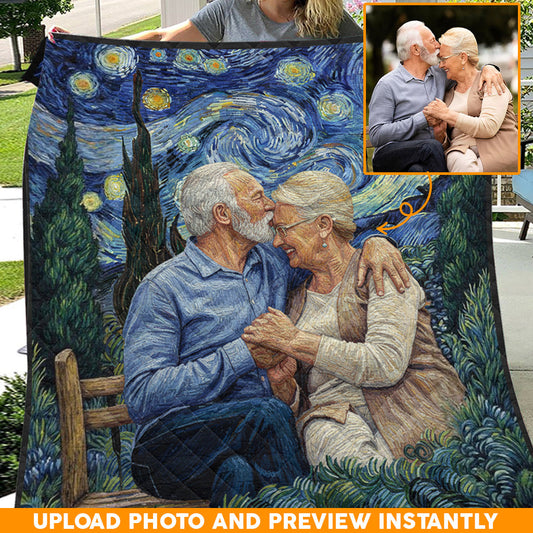 Van Gogh Style - Personalized Couple Quilt