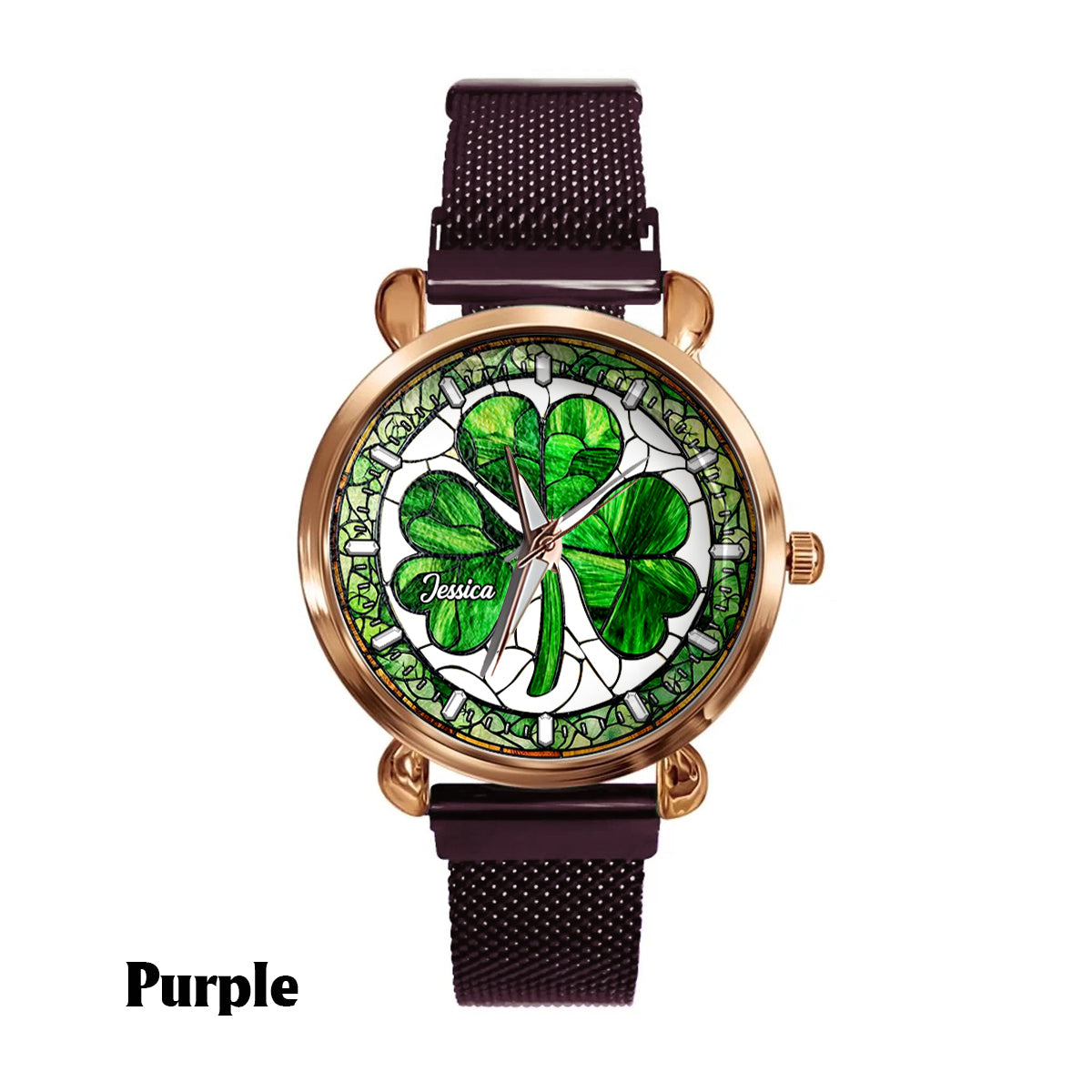 Shamrock St Patrick - Personalized Irish Women Hand Watch