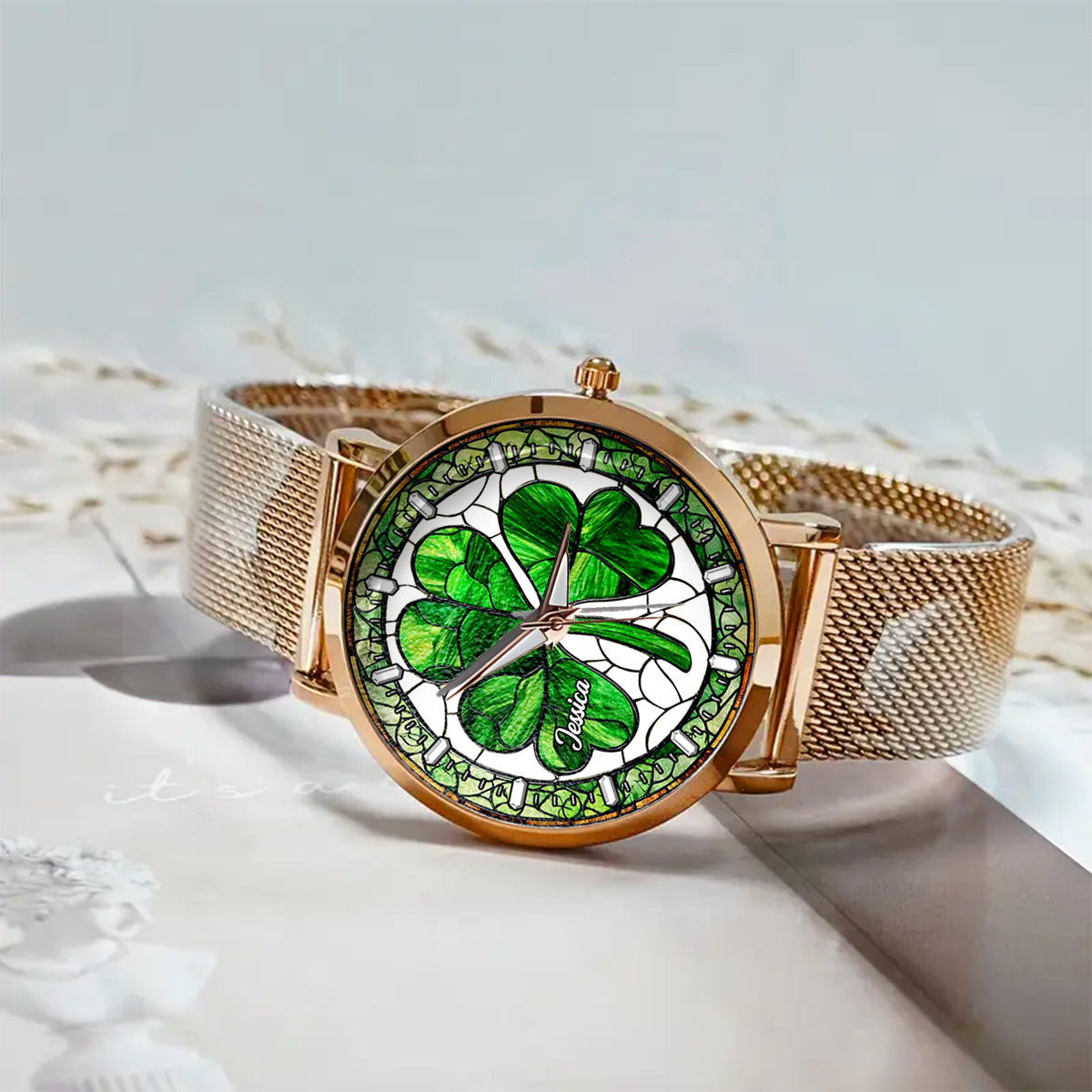 Shamrock St Patrick - Personalized Irish Women Hand Watch