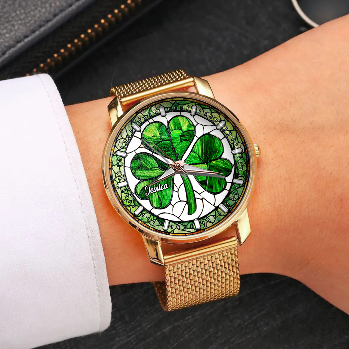 Shamrock St Patrick - Personalized Irish Women Hand Watch