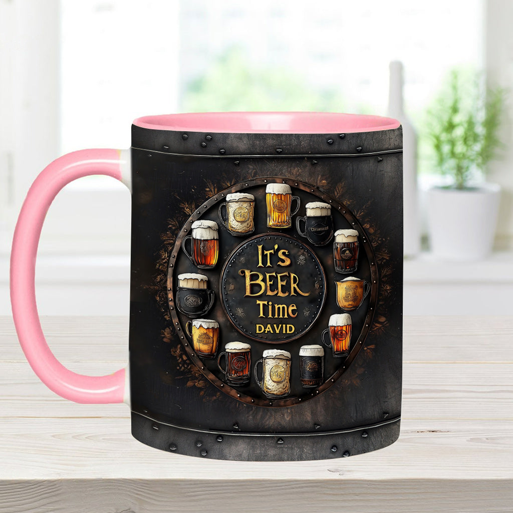 It's Beer Time - Personalized Beer Accent Mug