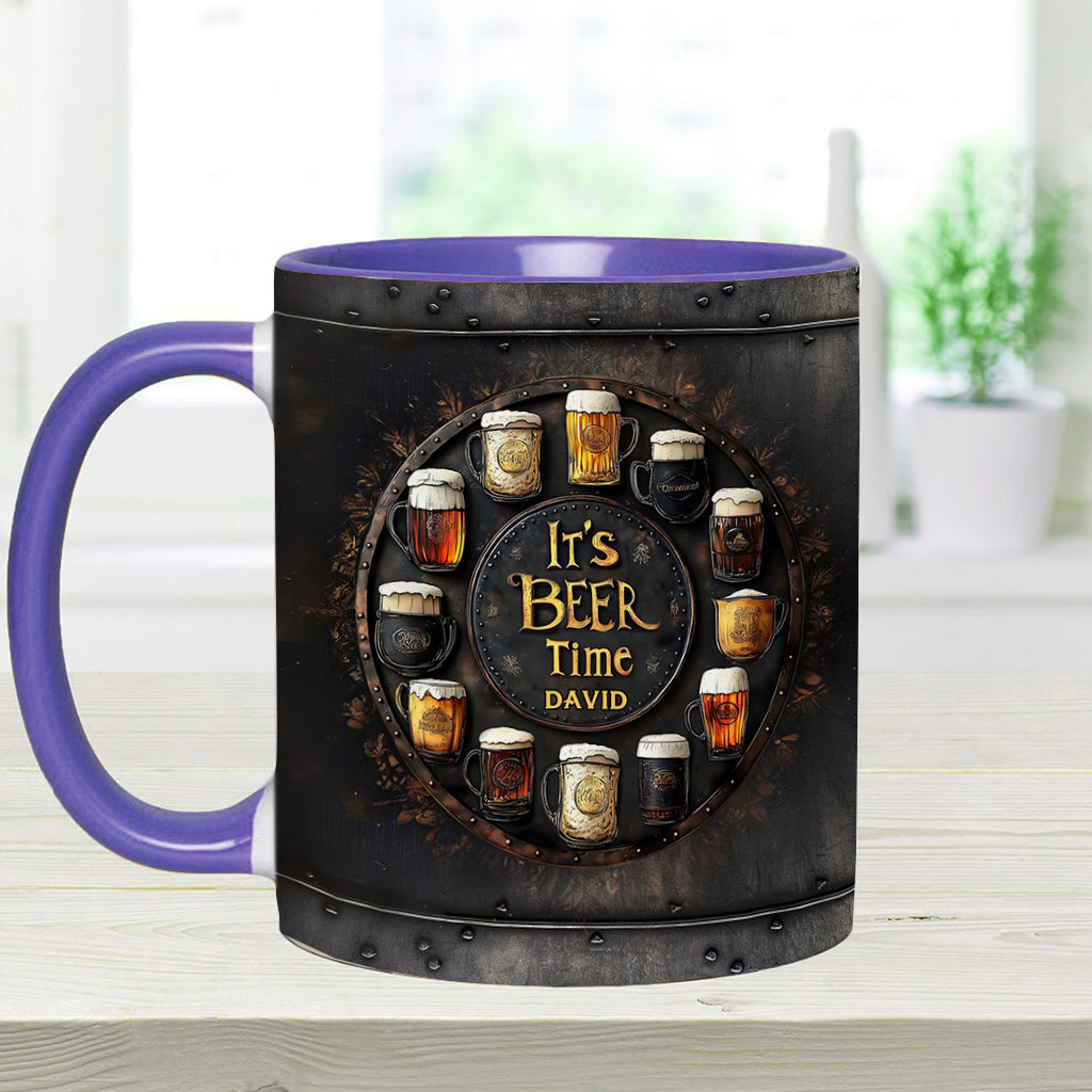 It's Beer Time - Personalized Beer Accent Mug