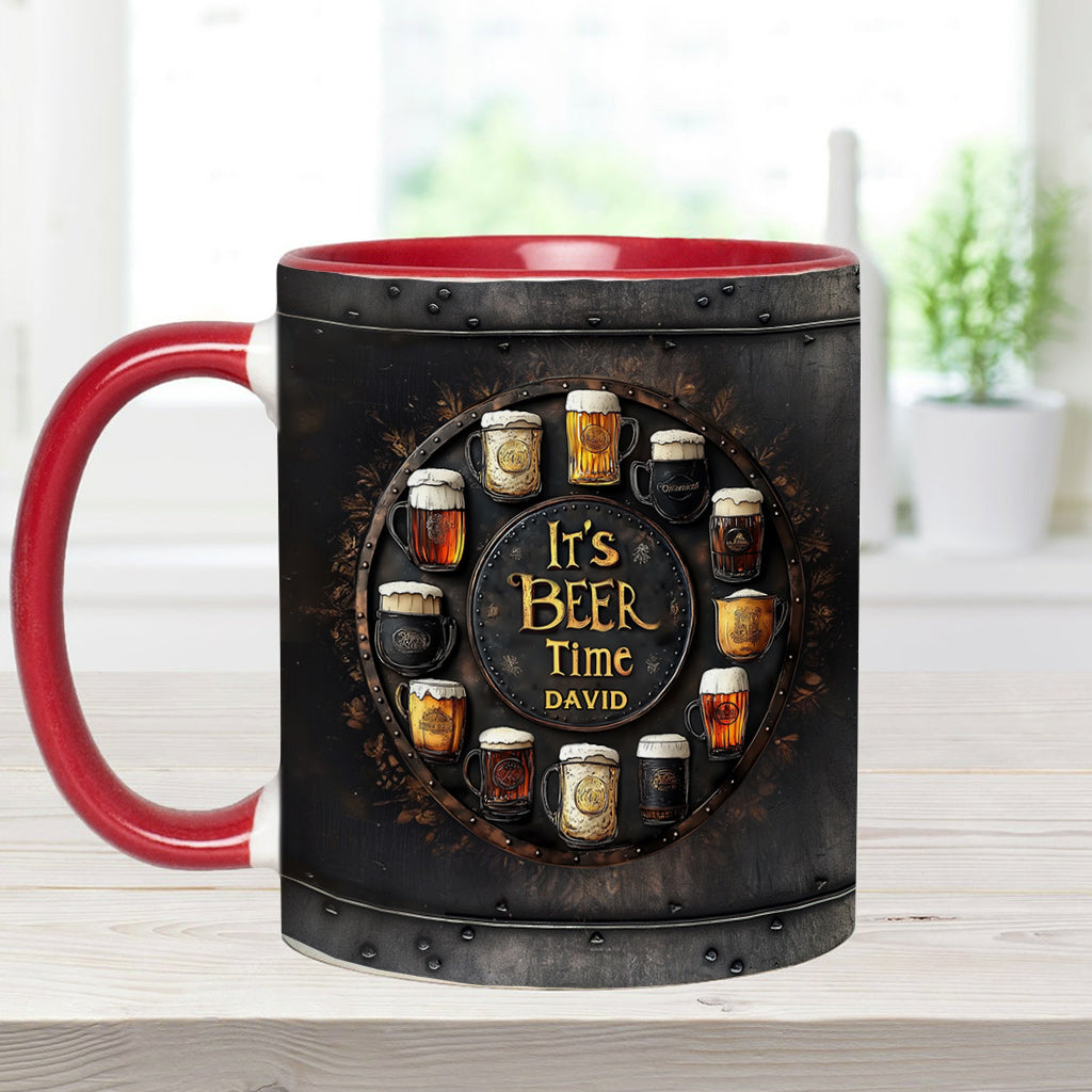 It's Beer Time - Personalized Beer Accent Mug