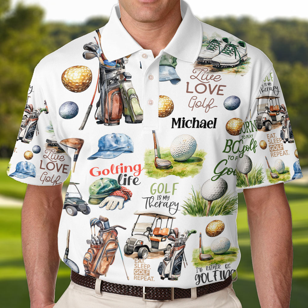 Live Love Golf - Personalized Golf Polo Shirt