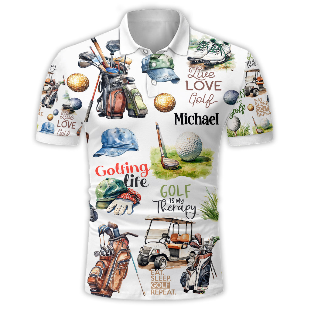 Live Love Golf - Personalized Golf Polo Shirt