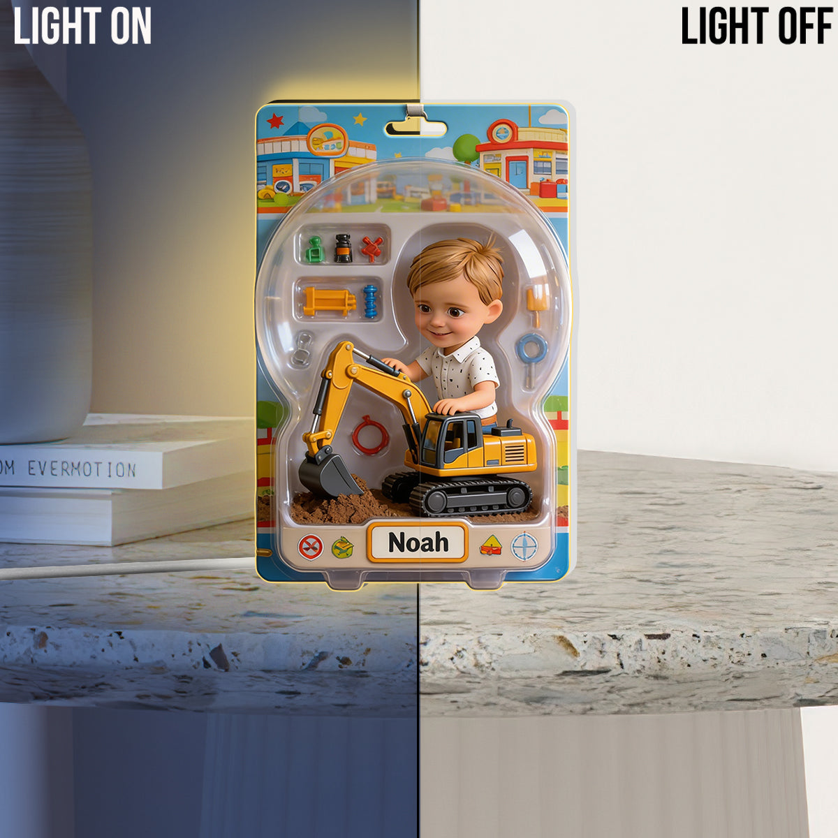 Any Photo, Any Theme - Gifts For Kids - Personalized Kid Acrylic LED Night Light