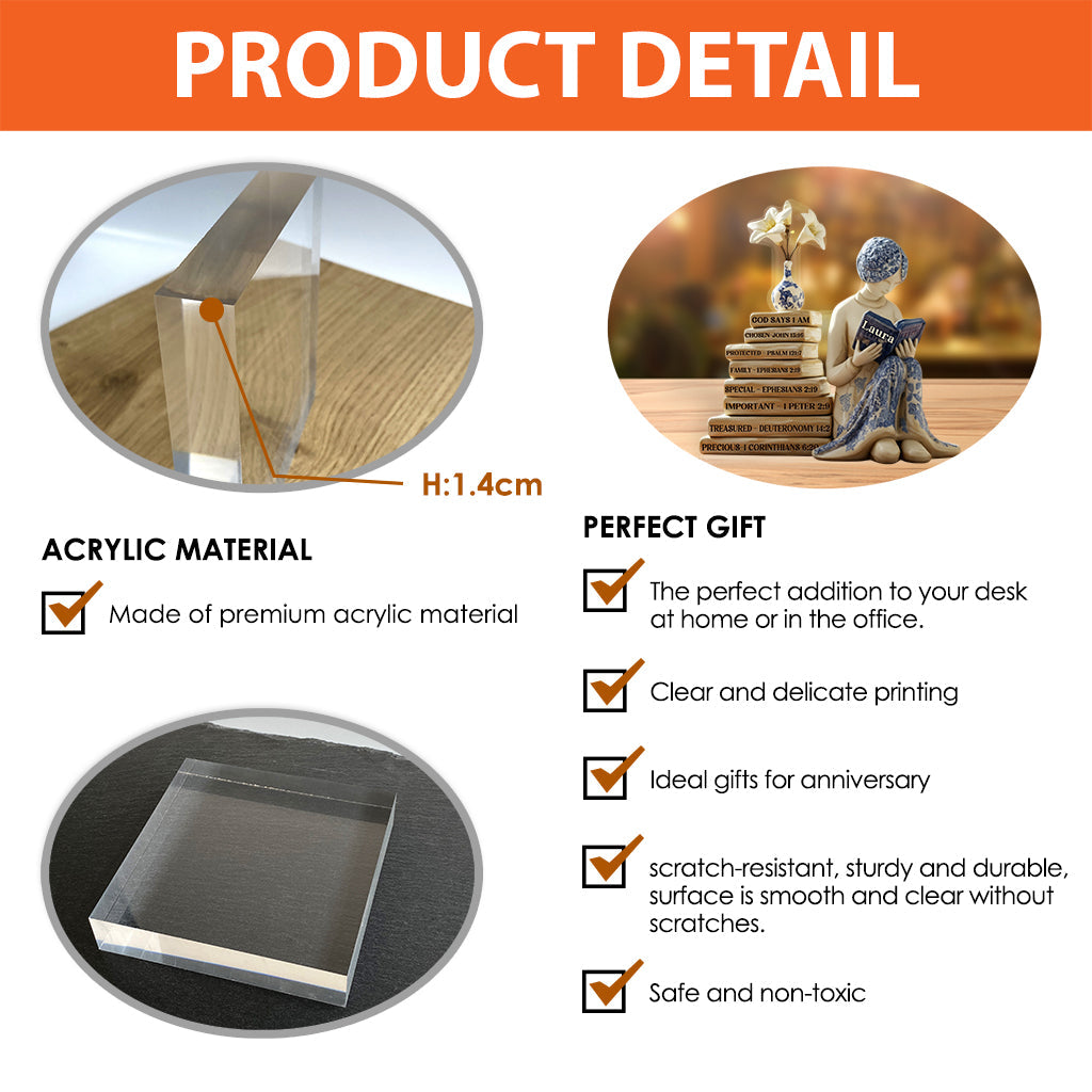 God Says I Am - Personalized Christian Custom Shaped Acrylic Plaque