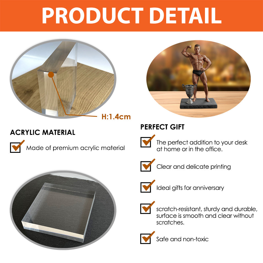 Custom From Any Photo - Personalized Fitness Custom Shaped Acrylic Plaque