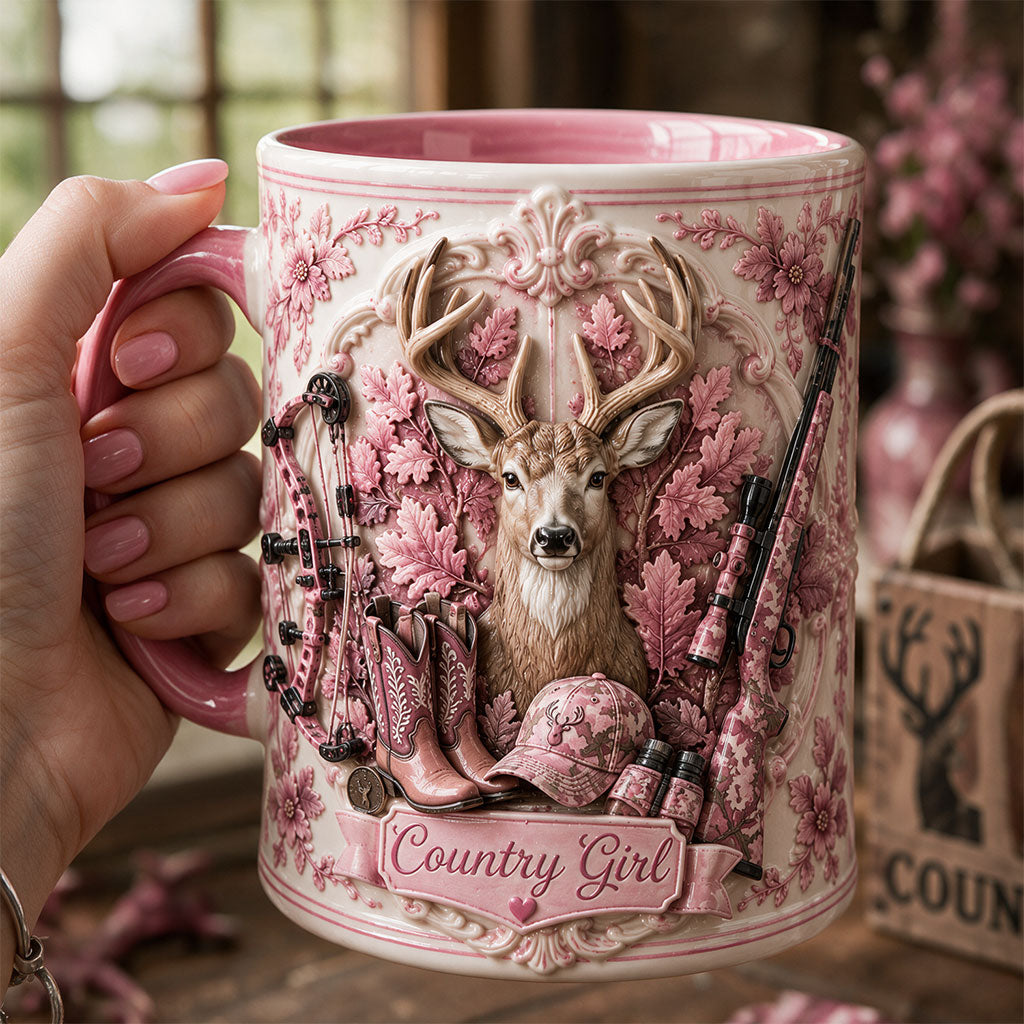Country Girl - Personalized Hunting Accent Mug