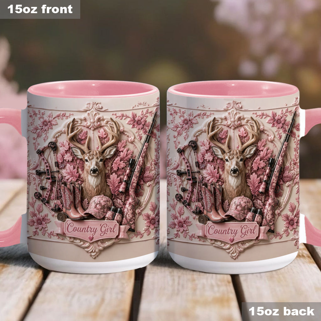 Country Girl - Personalized Hunting Accent Mug