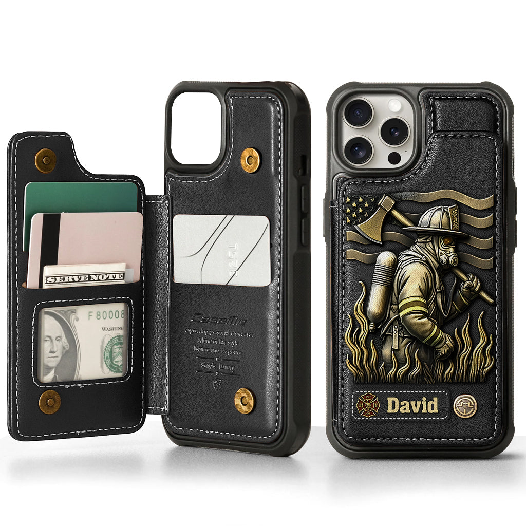 Proud Firefighter - Personalized Firefighter Wallet Phone Case