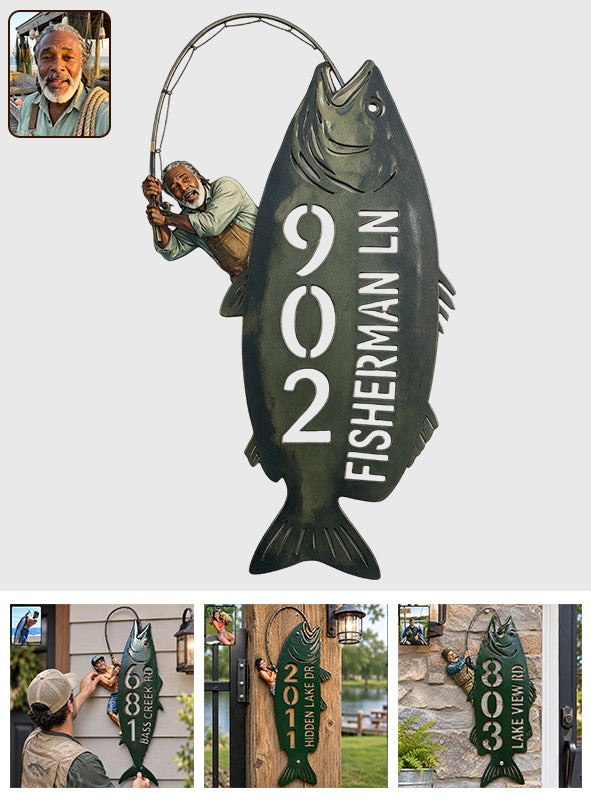 The Fisherman's Hideout - Personalized Fishing 3D Printed Cut Metal Sign