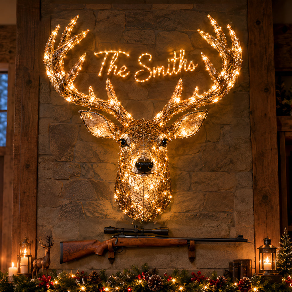 Deer Hunting Glow Up Season - Personalized Hunting LED Light Acrylic Sign