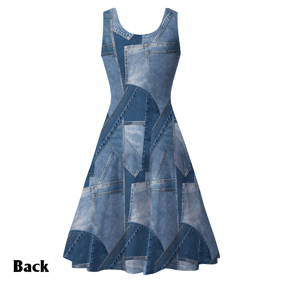 Cute Bulldog - Personalized Bulldog Sleeveless Dress