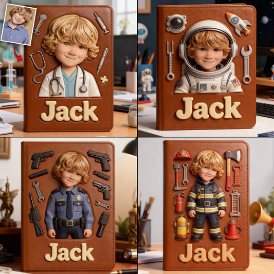 Where Dreams Begin - Personalized Kid Leather Journal