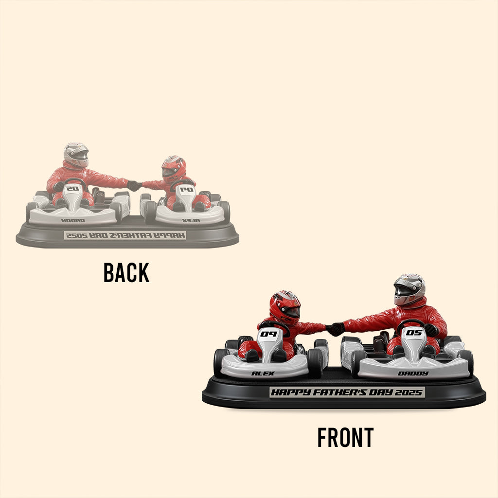 Kart Racing Loving Dad & Kid - Personalized Father Custom Shaped Acrylic Plaque