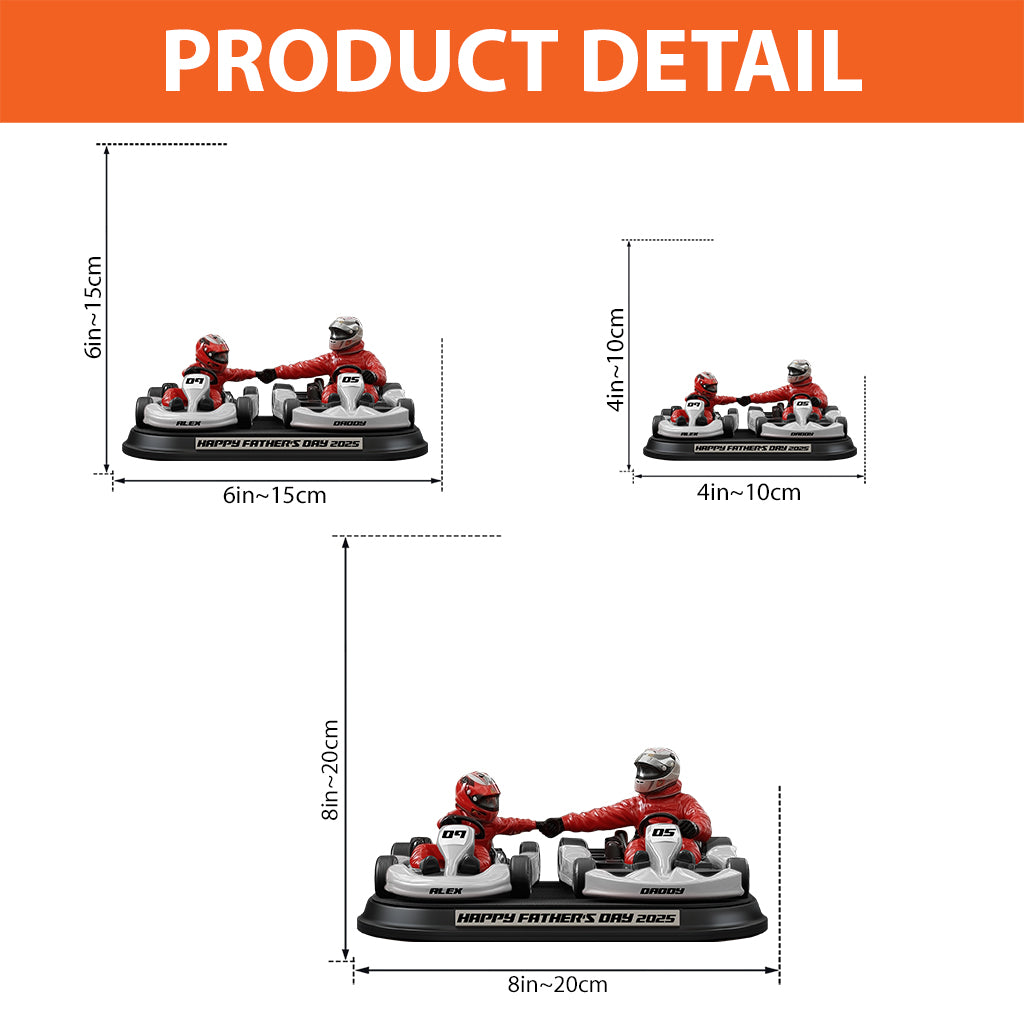 Kart Racing Loving Dad & Kid - Personalized Father Custom Shaped Acrylic Plaque