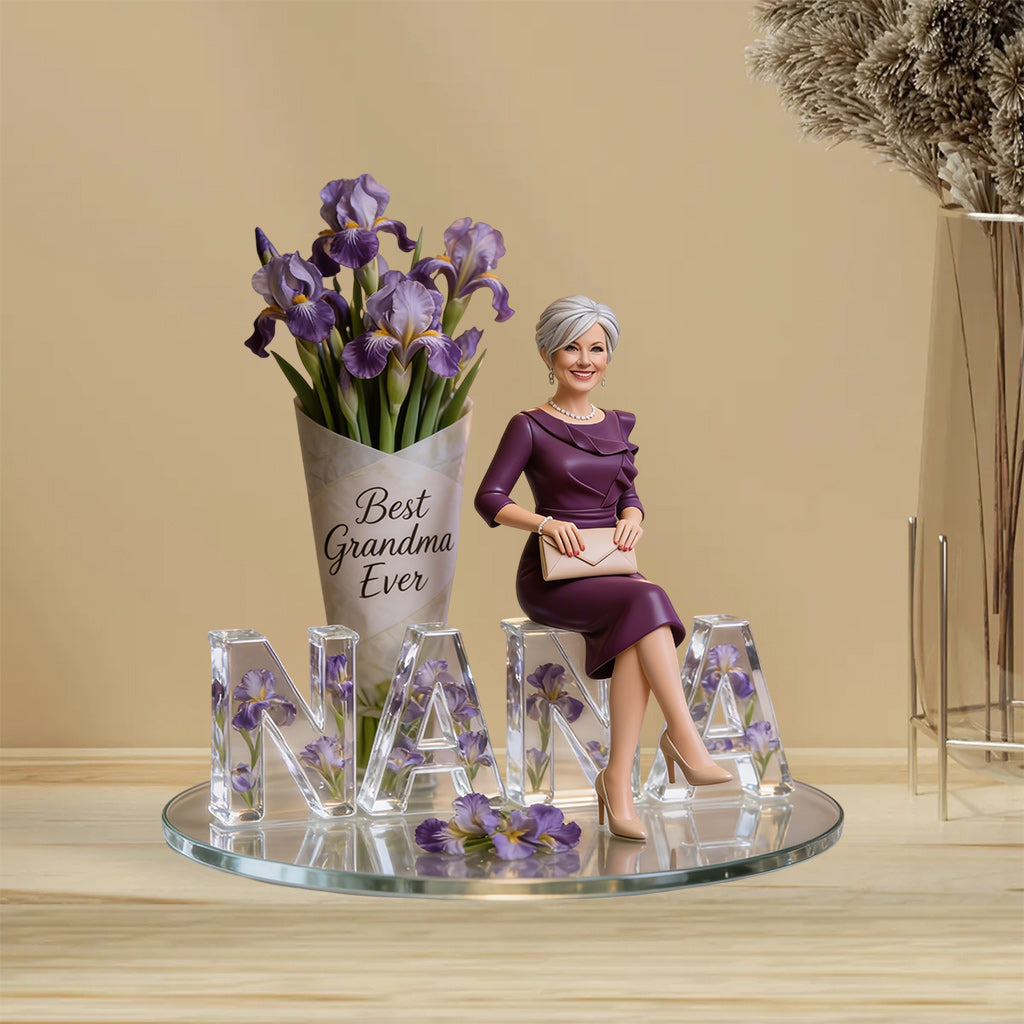 Custom Any Photo Perfect Gift For Mom, Grandma - Personalized Mother Custom Shaped Acrylic Plaque