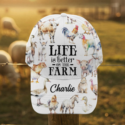 Life Is Better On The Farm - Personalized Farmer Classic Cap