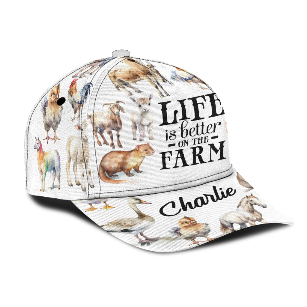 Life Is Better On The Farm - Personalized Farmer Classic Cap