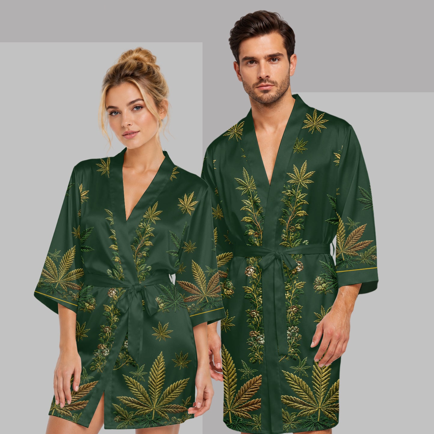 It's Always 4:20 - Personalized Weed Satin Robe