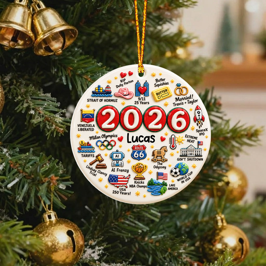 2026 Year in Review - Personalized Christmas Premium 3D Ornament