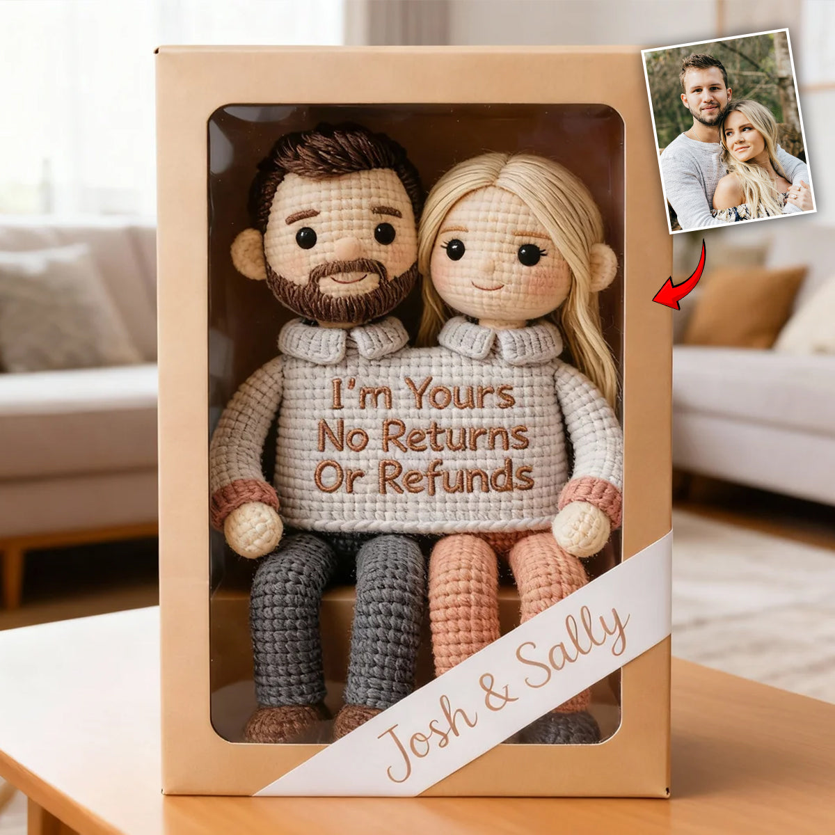 Custom Any Photo No Returns Or Refunds - Personalized Couple Custom Shaped Acrylic Plaque