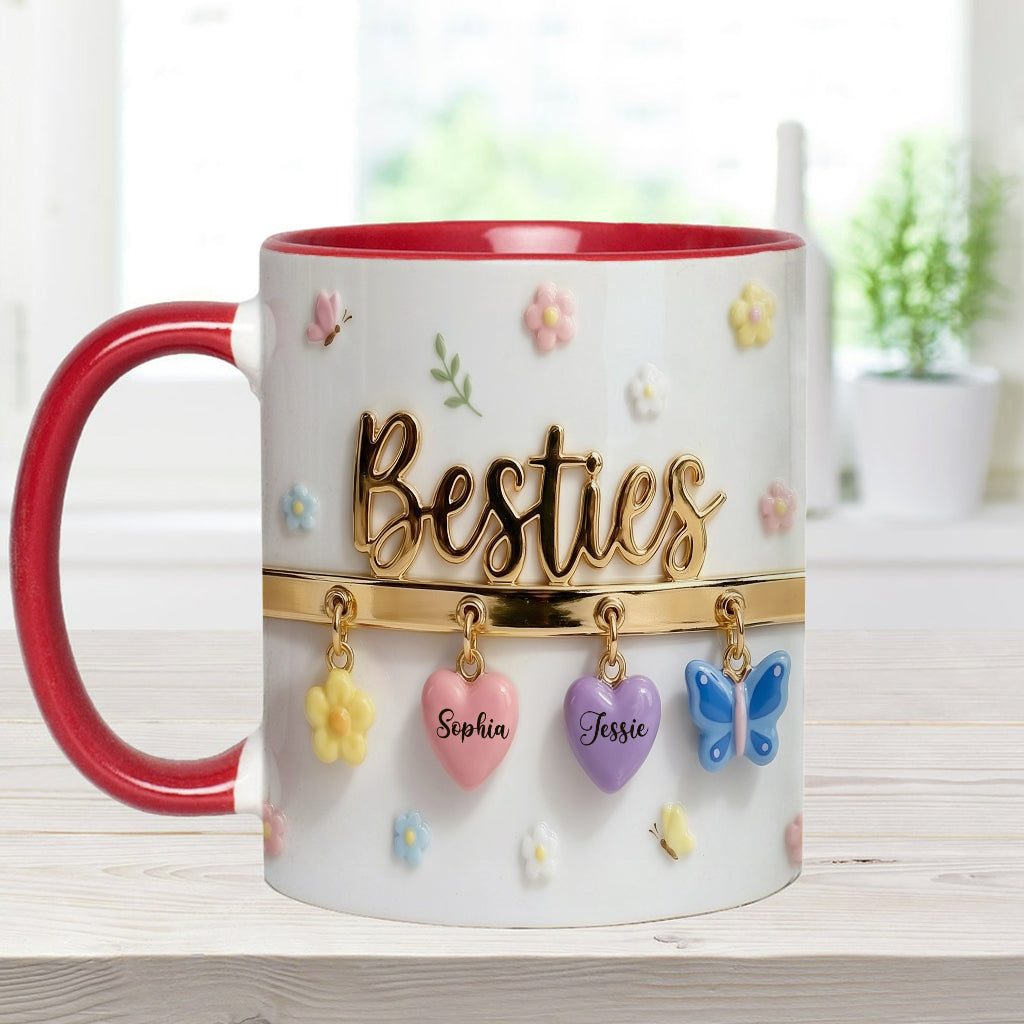I Wish We Lived Closer Perfect Gift For Besties - Personalized Bestie Accent Mug & Coaster