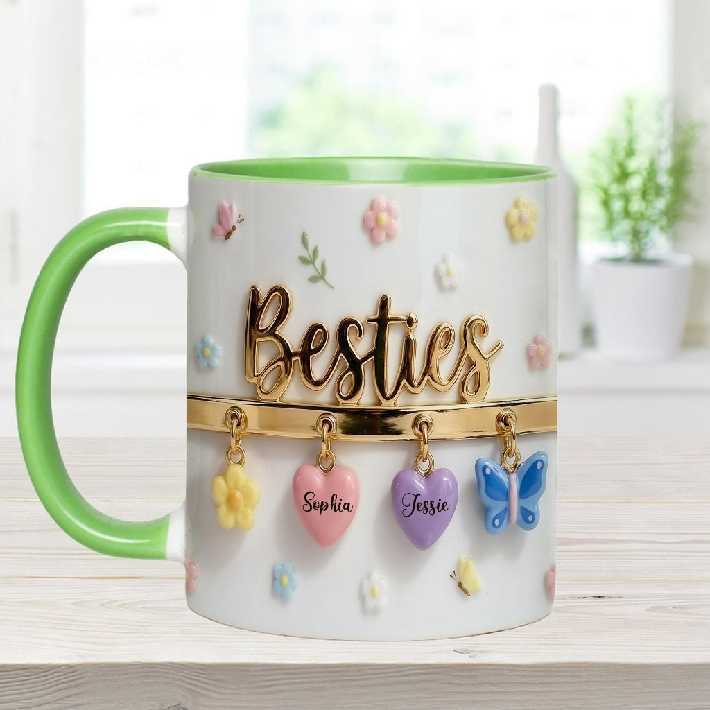 I Wish We Lived Closer Perfect Gift For Besties - Personalized Bestie Accent Mug & Coaster