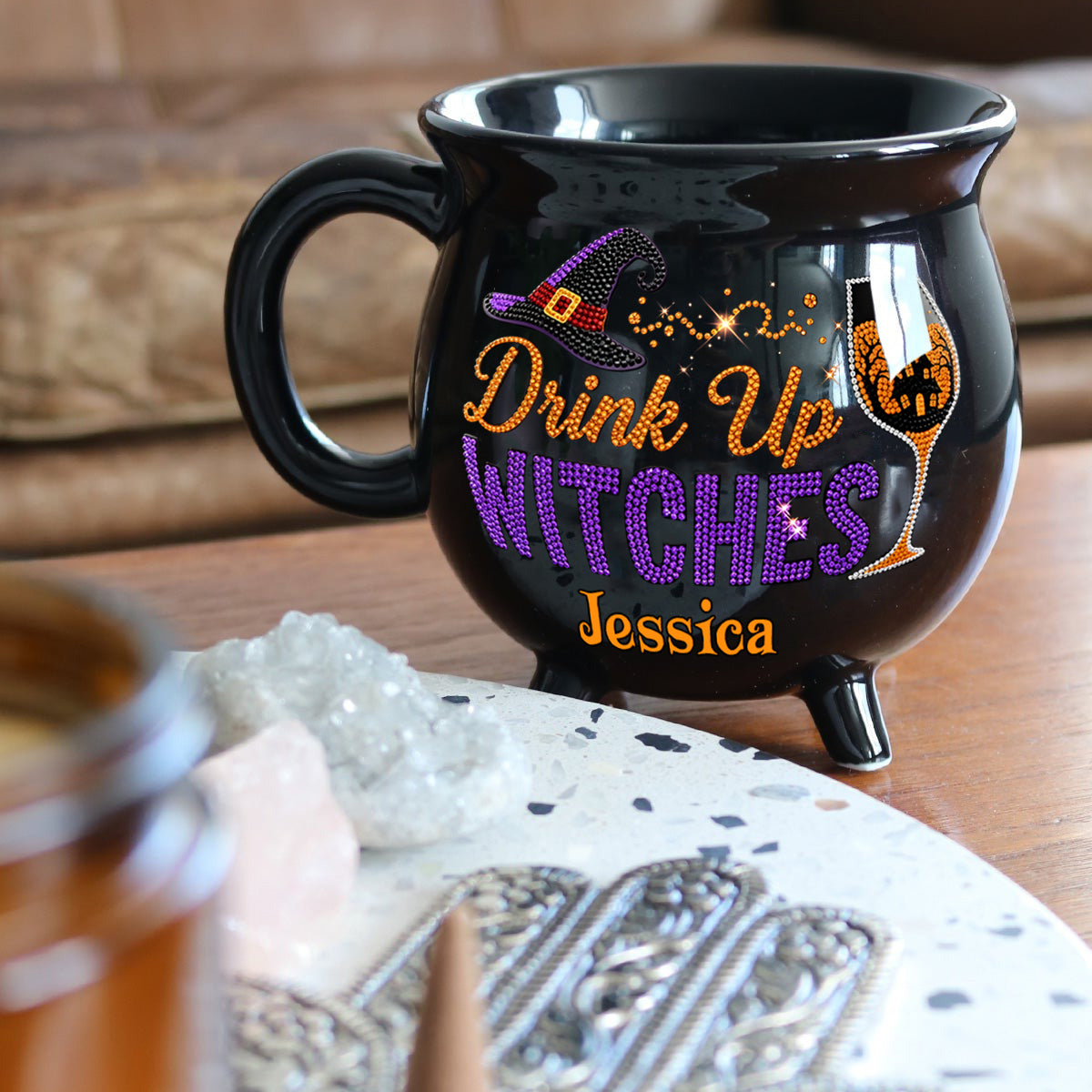 Drink Up Witches - Personalized Witch Cauldron Mug