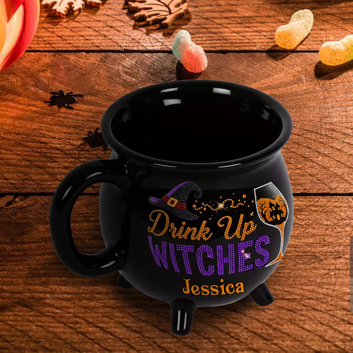 Drink Up Witches - Personalized Witch Cauldron Mug