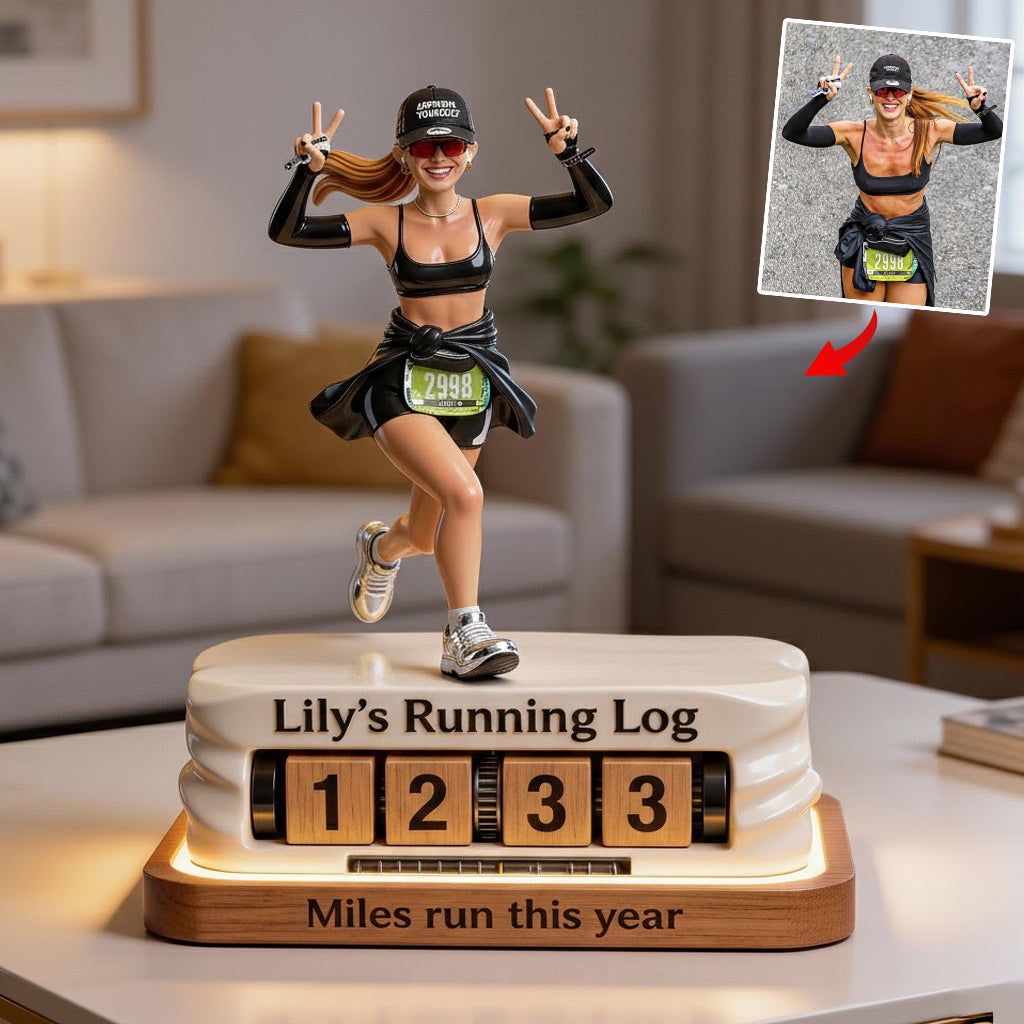 Miles This Year - Personalized Running Interchangeable Plaque
