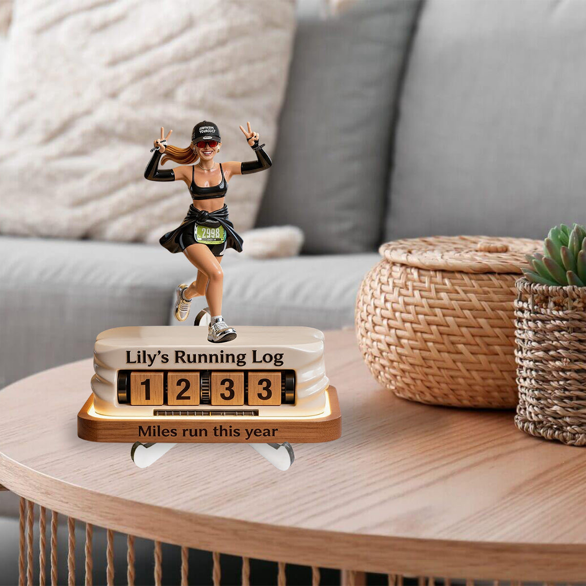 Miles This Year - Personalized Running Interchangeable Plaque