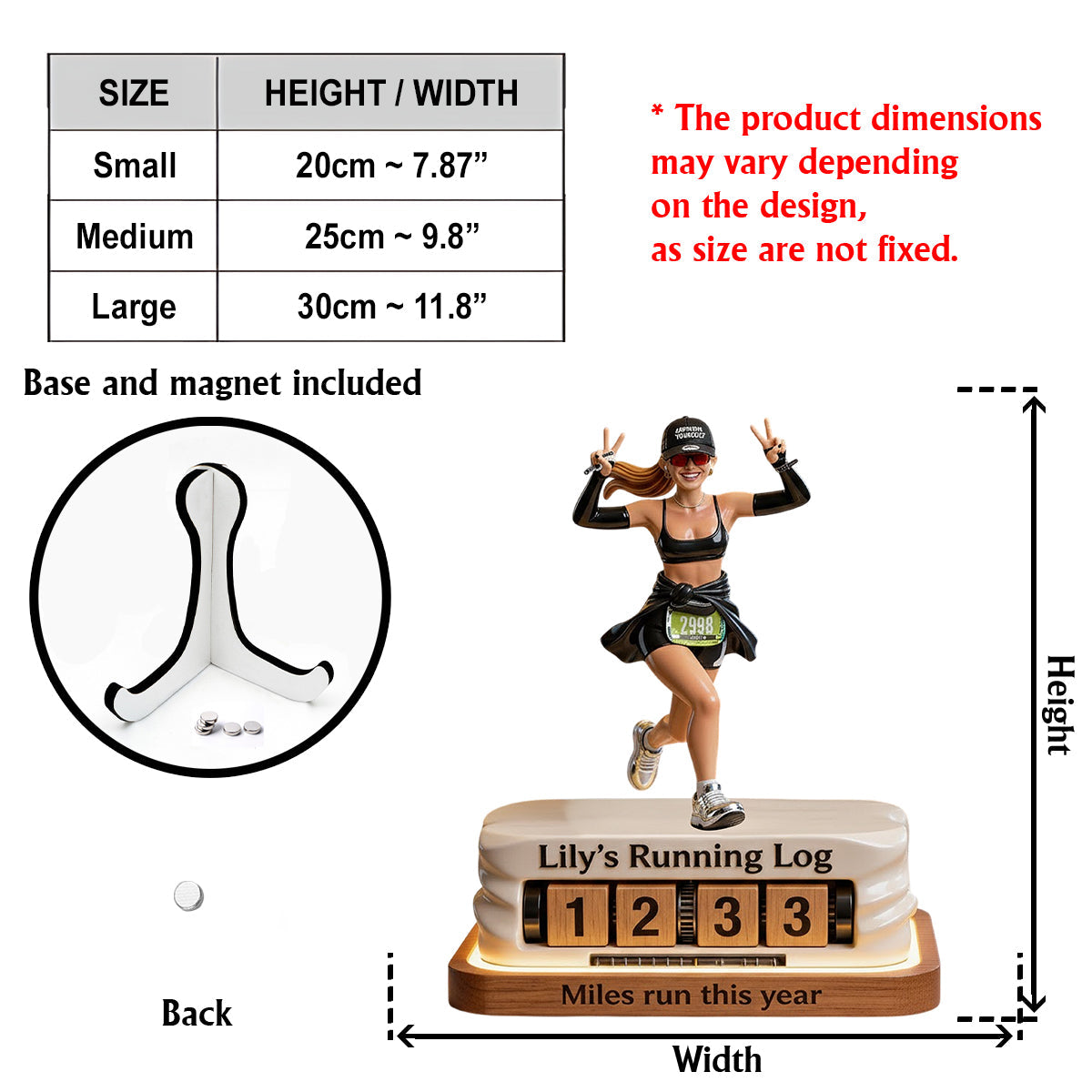 Miles This Year - Personalized Running Interchangeable Plaque