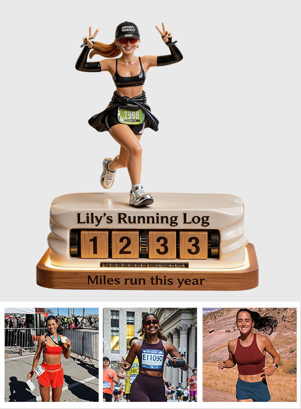 Miles This Year - Personalized Running Interchangeable Plaque