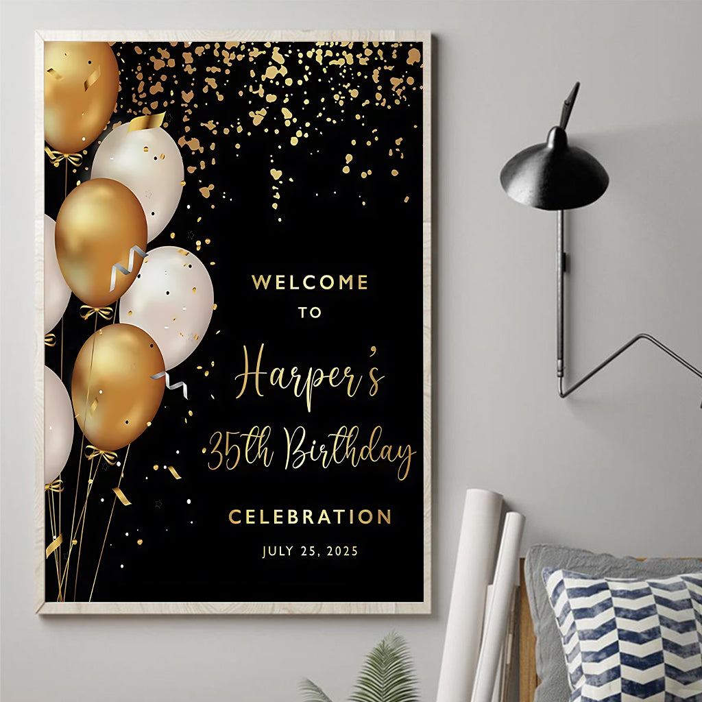 Happy Birthday - Personalized Birthday Canvas And Poster