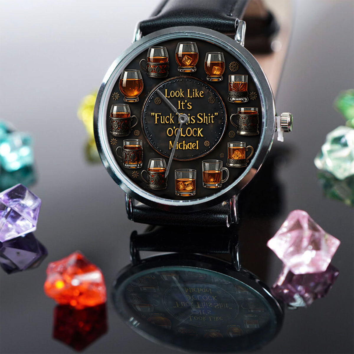 It's "F*ck This Shit" O'clock - Personalized Whisky Hand Watch