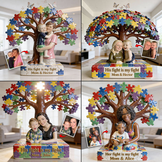 Autism Mom - Personalized Autism Awareness Custom Shaped Acrylic Plaque