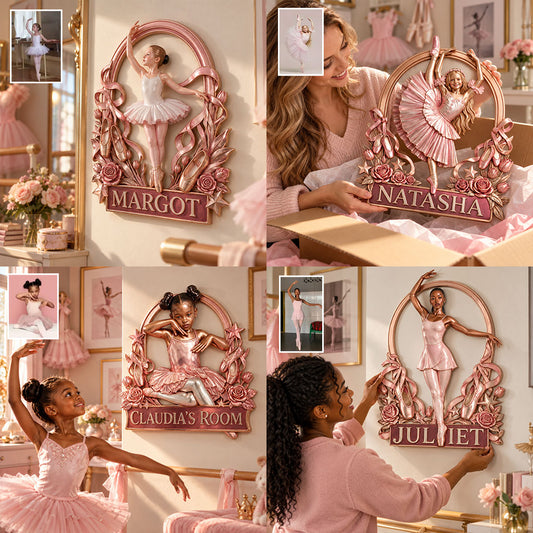 Love Ballet - Personalized Ballet 3D Printed Cut Metal Sign